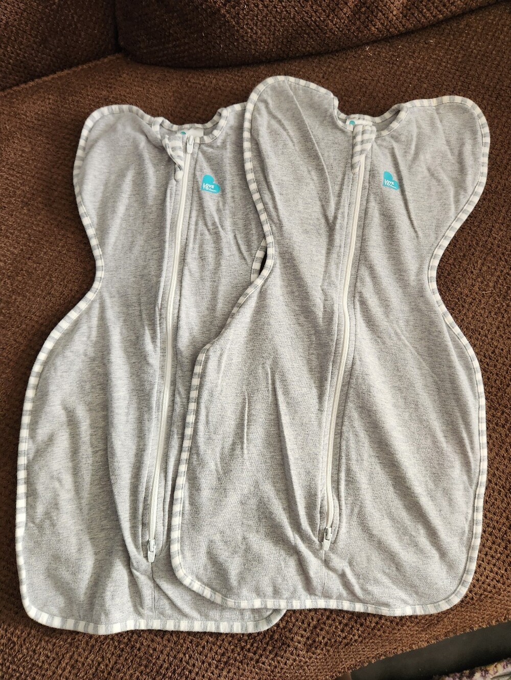 Love To Dream Grey Swaddle Sleepsacks - Small- Twin Pack